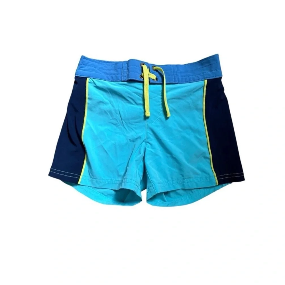 Lands end kids blue swim trunks/board shorts